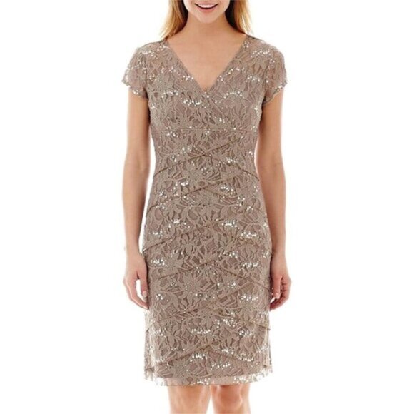 Jessica Sequin Lace Tiered Cocktail Dress - Picture 7 of 7